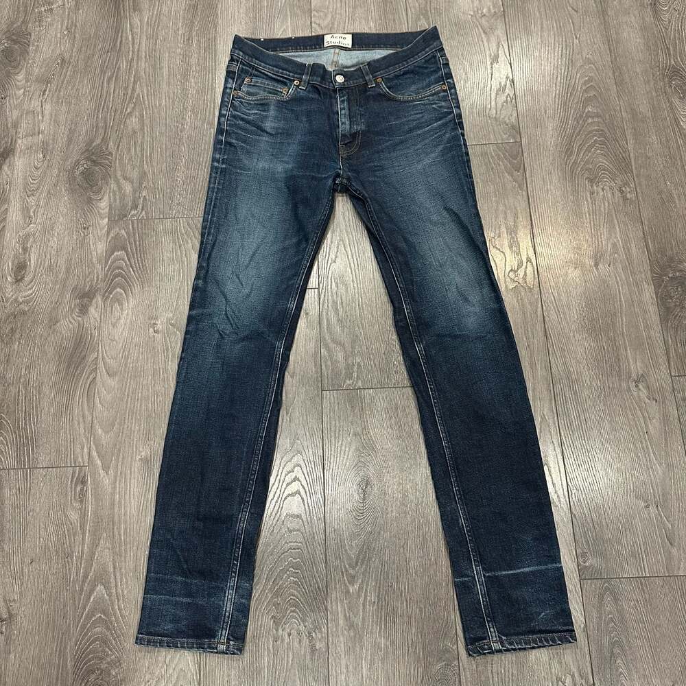 Acne Studios Ace Two Dark Wash Slim Tapered Jeans 32x32 Made In Italy